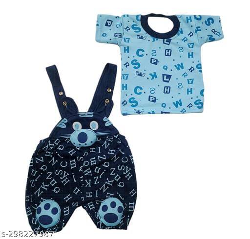     			TRU BEST Pack of 1 Unisex for Baby Cotton Blend Dungarees ( Multicolor )