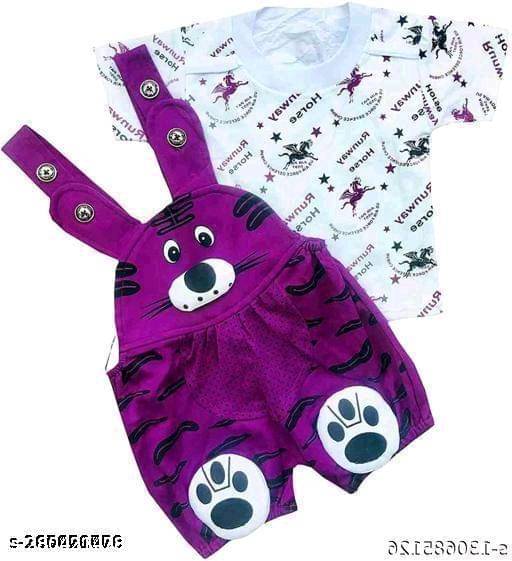    			TRU BEST Pack of 1 Unisex for Baby Cotton Blend Dungarees ( Multicolor )