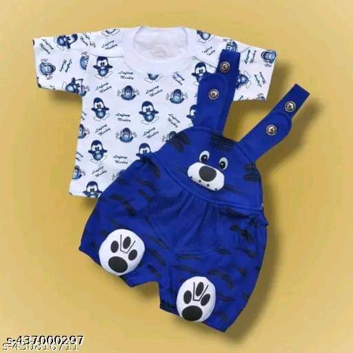    			TRU BEST Pack of 1 Unisex for Baby Cotton Blend Dungarees ( Multicolor )