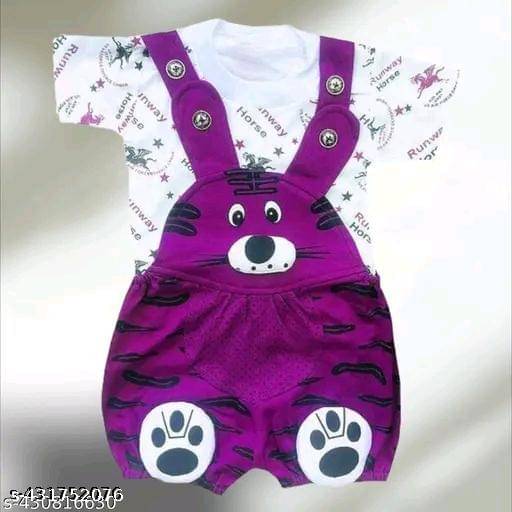     			TRU BEST Pack of 1 Unisex for Baby Cotton Blend Dungarees ( Multicolor )