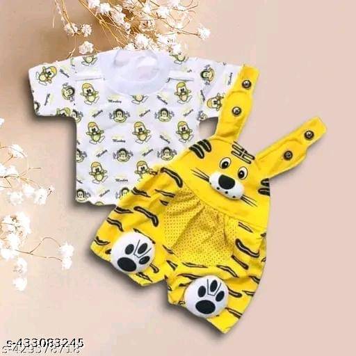     			TRU BEST Pack of 1 Unisex for Baby Cotton Blend Dungarees ( Multicolor )