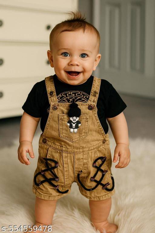     			TRU BEST Pack of 1 Unisex for Baby Cotton Blend Dungarees ( Multicolor )