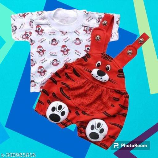     			TRU BEST Pack of 1 Unisex for Baby Cotton Blend Dungarees ( Multicolor )