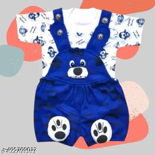     			TRU BEST Pack of 1 Unisex for Baby Cotton Blend Dungarees ( Multicolor )