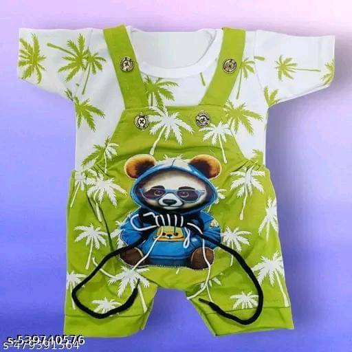     			TRU BEST Pack of 1 Unisex for Baby Cotton Blend Dungarees ( Multicolor )