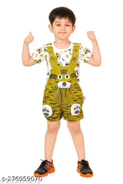     			TRU BEST Pack of 1 Unisex for Baby Cotton Blend Dungarees ( Multicolor )