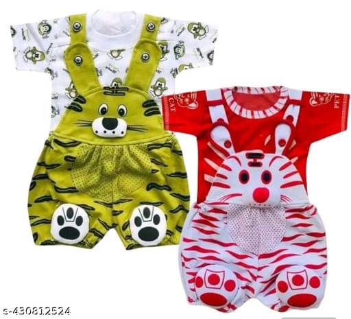     			TRU BEST Pack of 2 Unisex for Baby Cotton Blend Dungarees ( Multicolor )