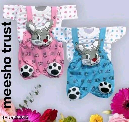     			TRU BEST Pack of 2 Unisex for Baby Cotton Blend Dungarees ( Multicolor )