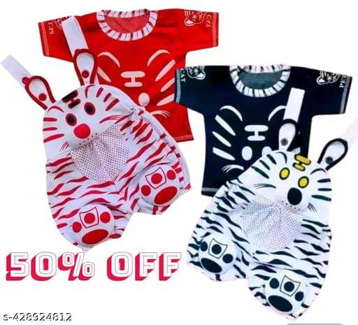     			TRU BEST Pack of 2 Unisex for Baby Cotton Blend Dungarees ( Multicolor )