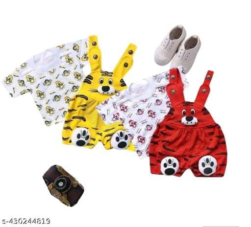     			TRU BEST Pack of 2 Unisex for Baby Cotton Blend Dungarees ( Multicolor )