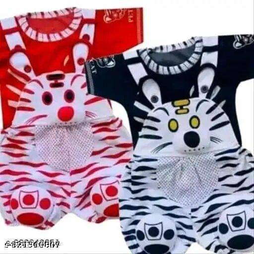     			TRU BEST Pack of 2 Unisex for Baby Cotton Blend Dungarees ( Multicolor )