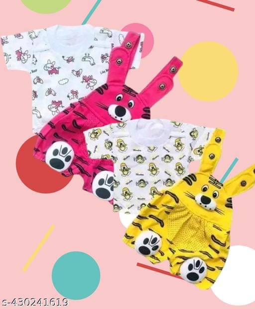     			TRU BEST Pack of 2 Unisex for Baby Cotton Blend Dungarees ( Multicolor )