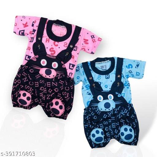     			TRU BEST Pack of 2 Unisex for Baby Cotton Blend Dungarees ( Multicolor )