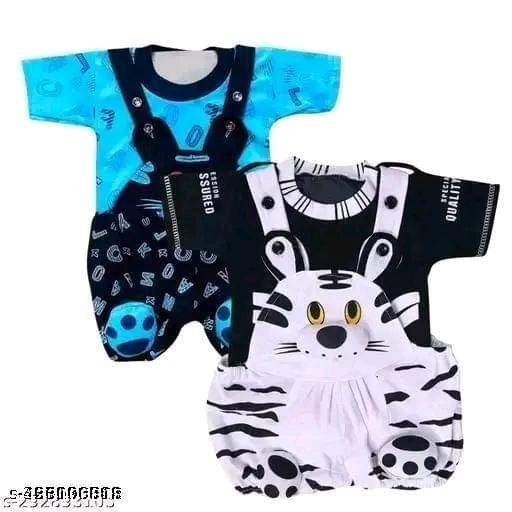     			TRU BEST Pack of 2 Unisex for Baby Cotton Blend Dungarees ( Multicolor )