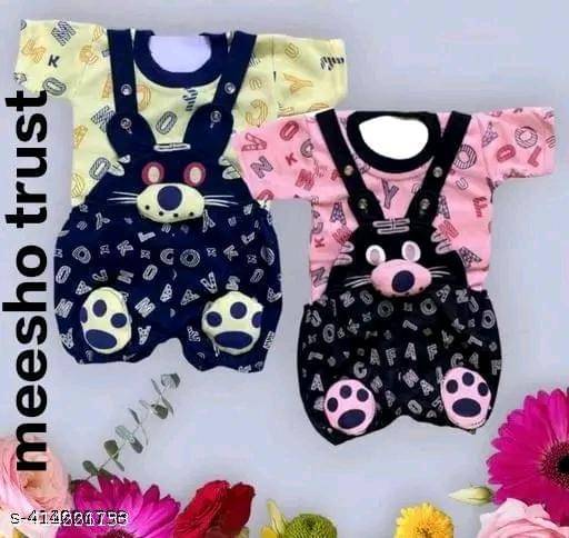     			TRU BEST Pack of 2 Unisex for Baby Cotton Blend Dungarees ( Multicolor )