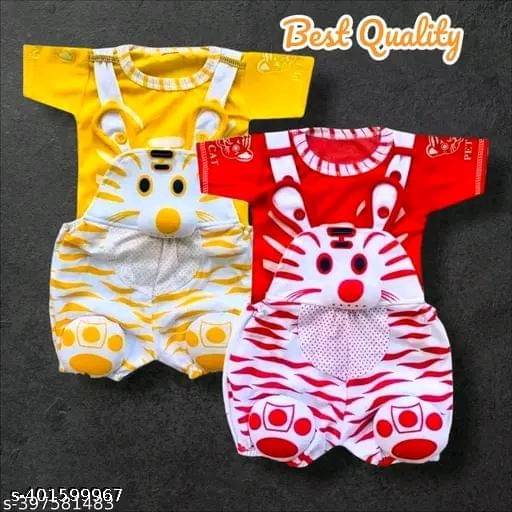     			TRU BEST Pack of 2 Unisex for Baby Cotton Blend Dungarees ( Multicolor )