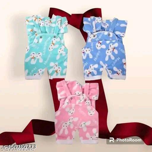     			TRU BEST Pack of 3 Unisex for Baby Cotton Blend Dungarees ( Multicolor )