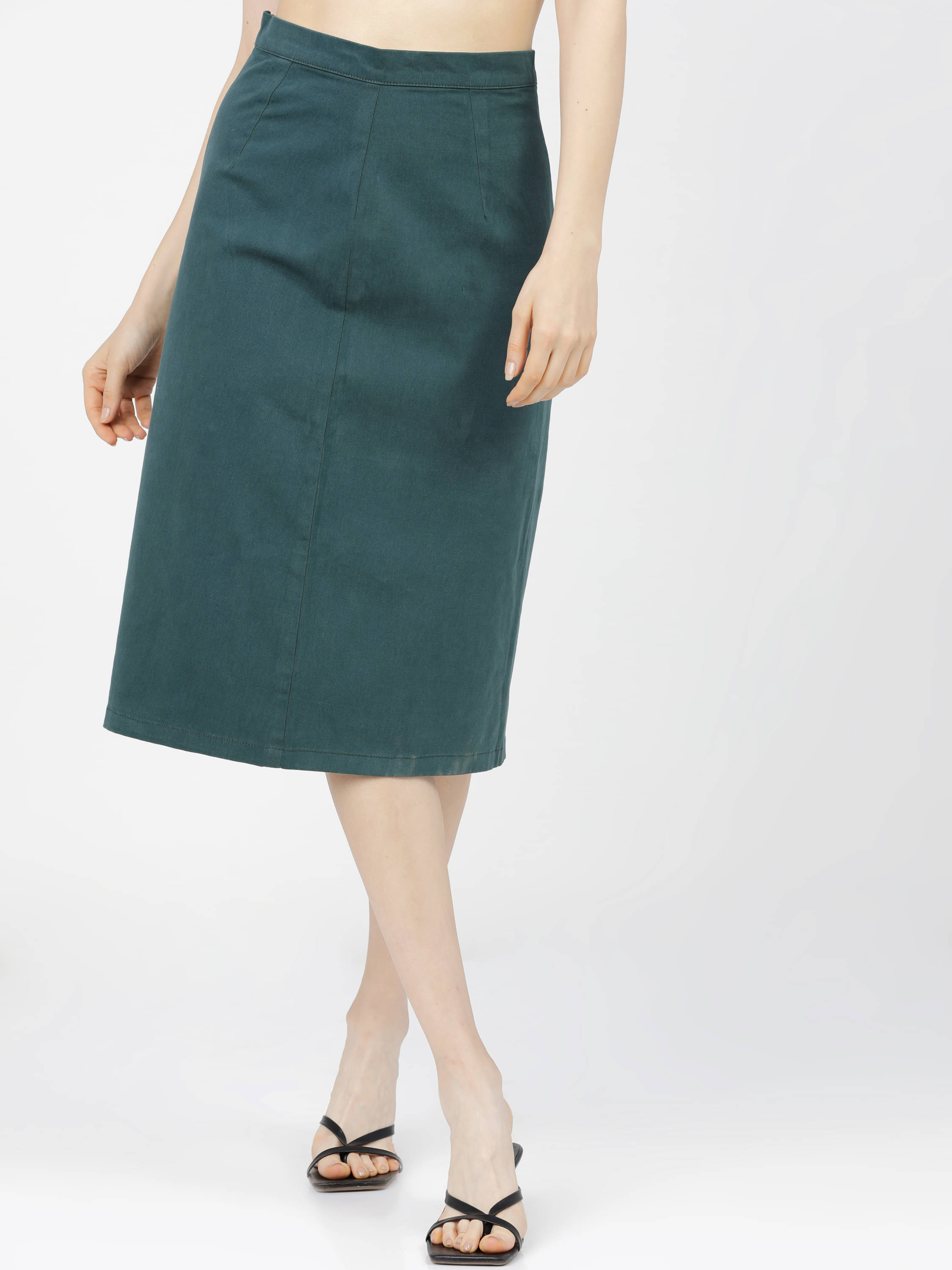     			Tokyo Talkies Blue Cotton Blend Women's A-Line Skirt ( Pack of 1 )
