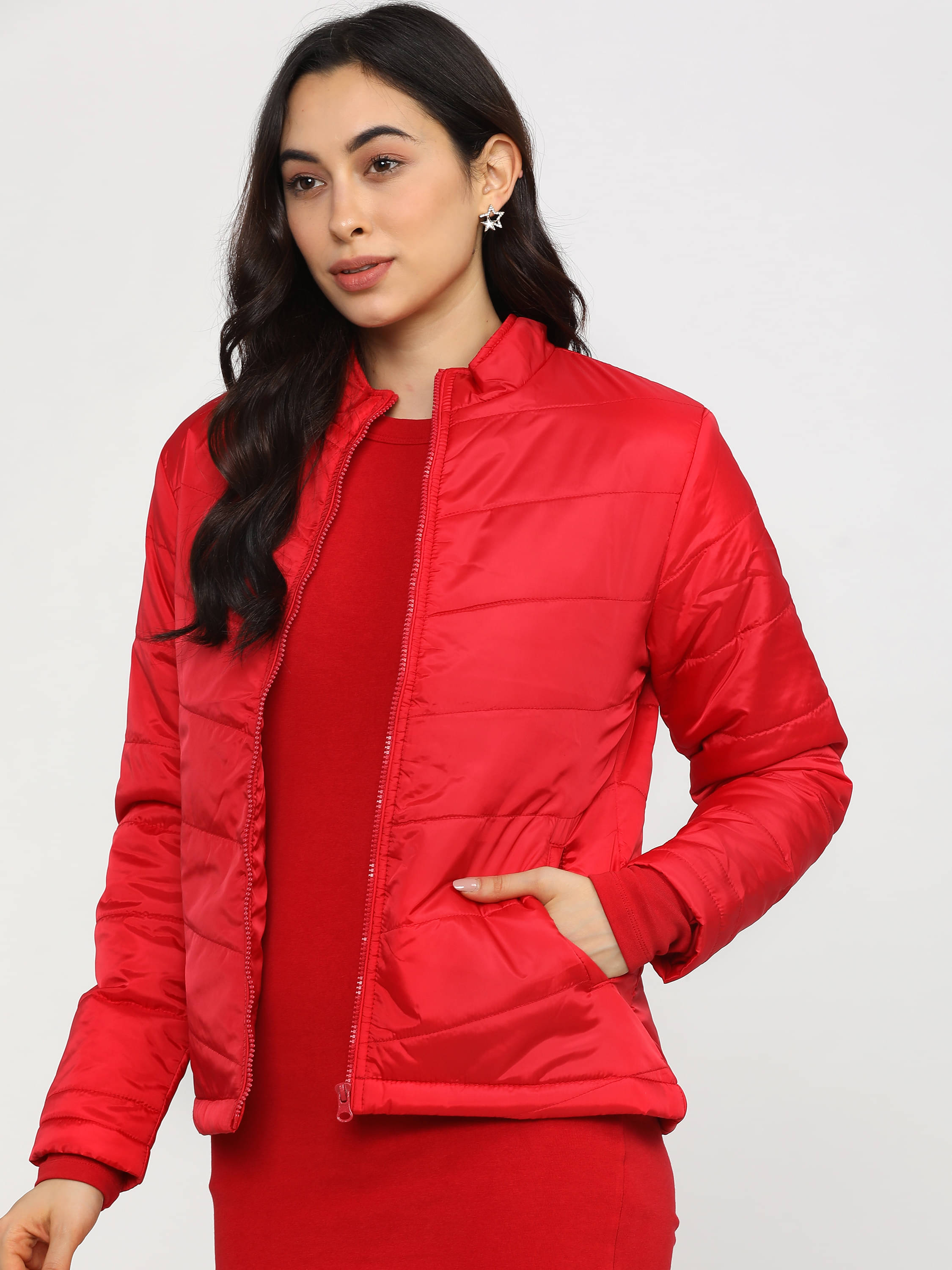 Tokyo Talkies - Polyester Blend Red Puffer Tokyo Talkies - Polyester Blend Red Puffer