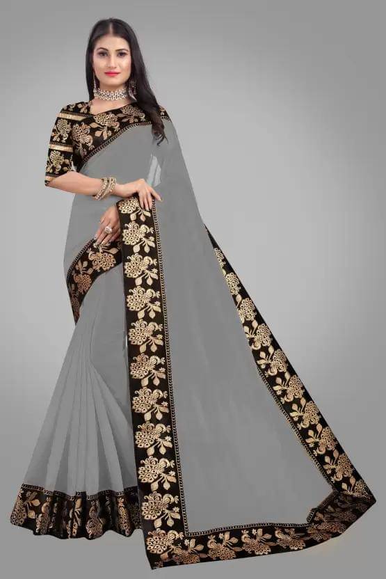 V FANCY Chanderi Solid Chanderi saree With Stitched Blouse ( Grey ) V FANCY Chanderi Solid Chanderi saree With Stitched Blouse ( Grey )