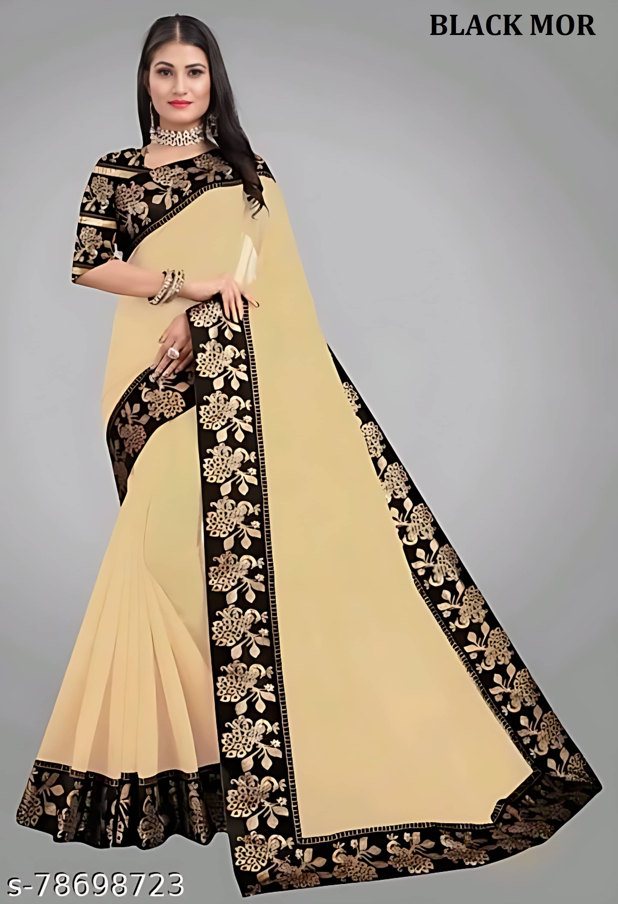 V FANCY Chanderi Solid Chanderi saree With Stitched Blouse ( Cream ) V FANCY Chanderi Solid Chanderi saree With Stitched Blouse ( Cream )