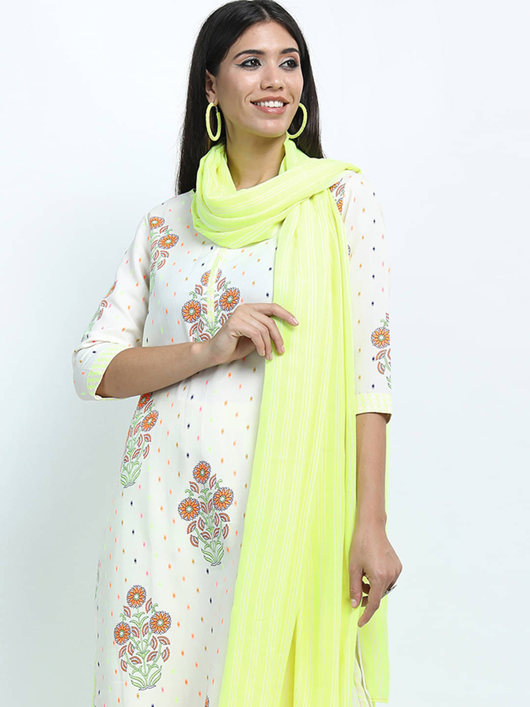 Vishudh Women Cotton Blend Printed Straight Kurti With Palazzo ( Multicolor ) Vishudh Women Cotton Blend Printed Straight Kurti With Palazzo ( Multicolor )