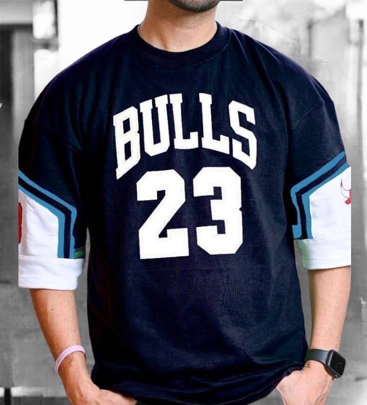 eddicted Men Cotton Blend Oversized Fit Printed T-Shirt ( Navy Blue ) eddicted Men Cotton Blend Oversized Fit Printed T-Shirt ( Navy Blue )