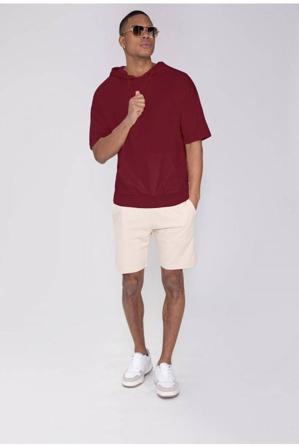     			eddicted Men Cotton Oversized Fit Solid T-Shirt ( Maroon )