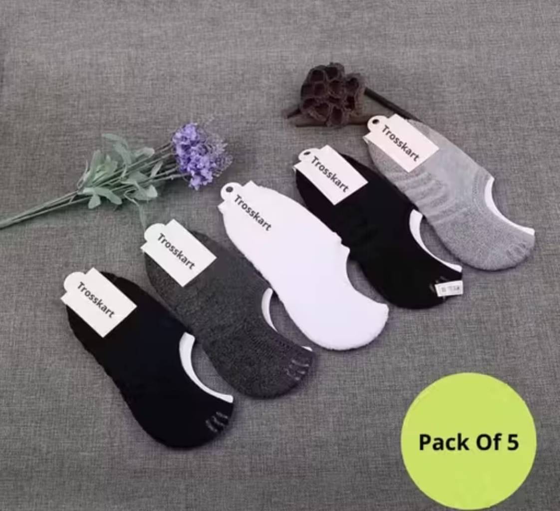 finzer Pack of 5 Men's Cotton No Show Socks ( Multicolor ) finzer Pack of 5 Men's Cotton No Show Socks ( Multicolor )