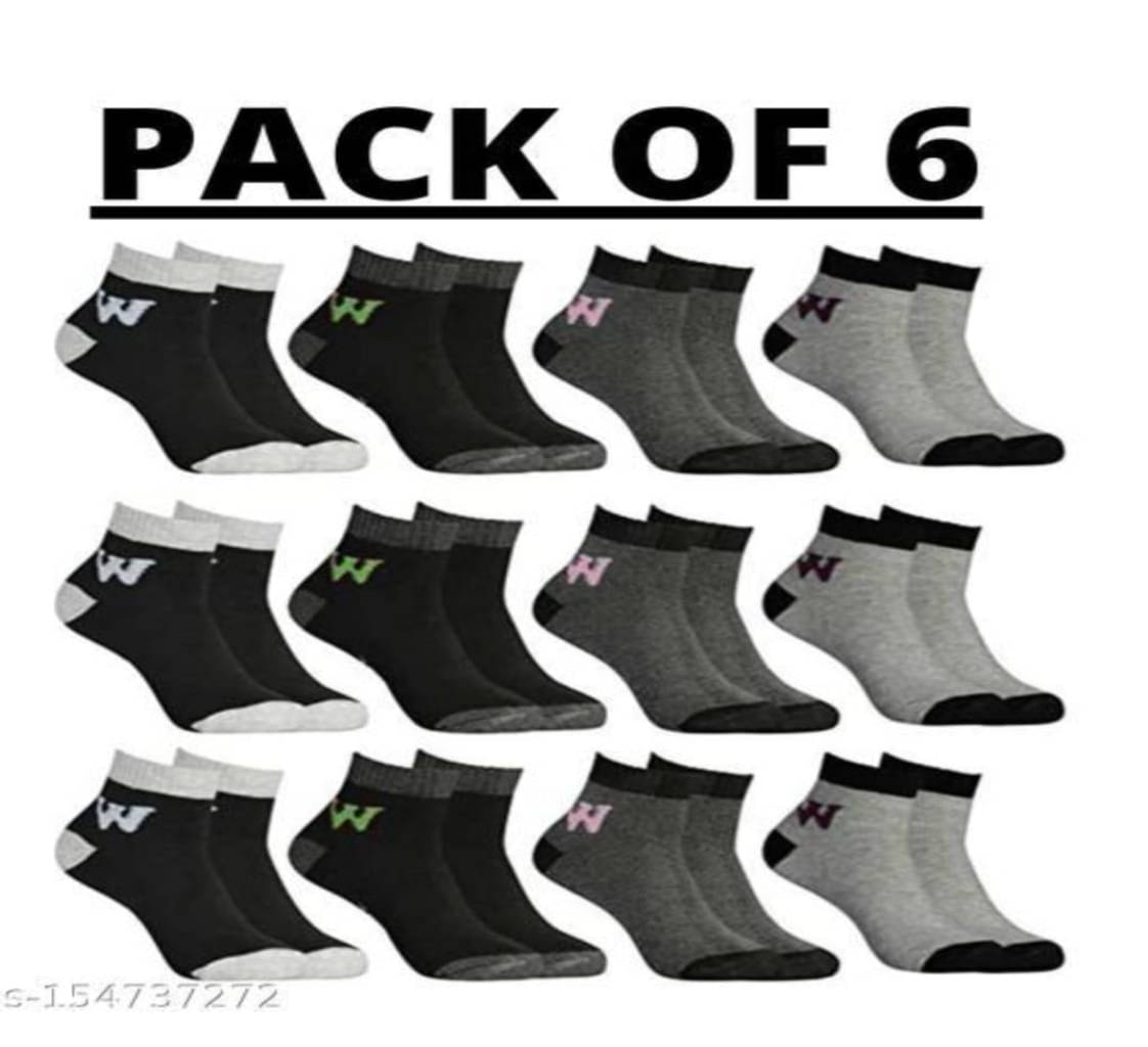     			finzer Pack of 6 Men's Cotton Ankle Length Socks ( Multicolor )