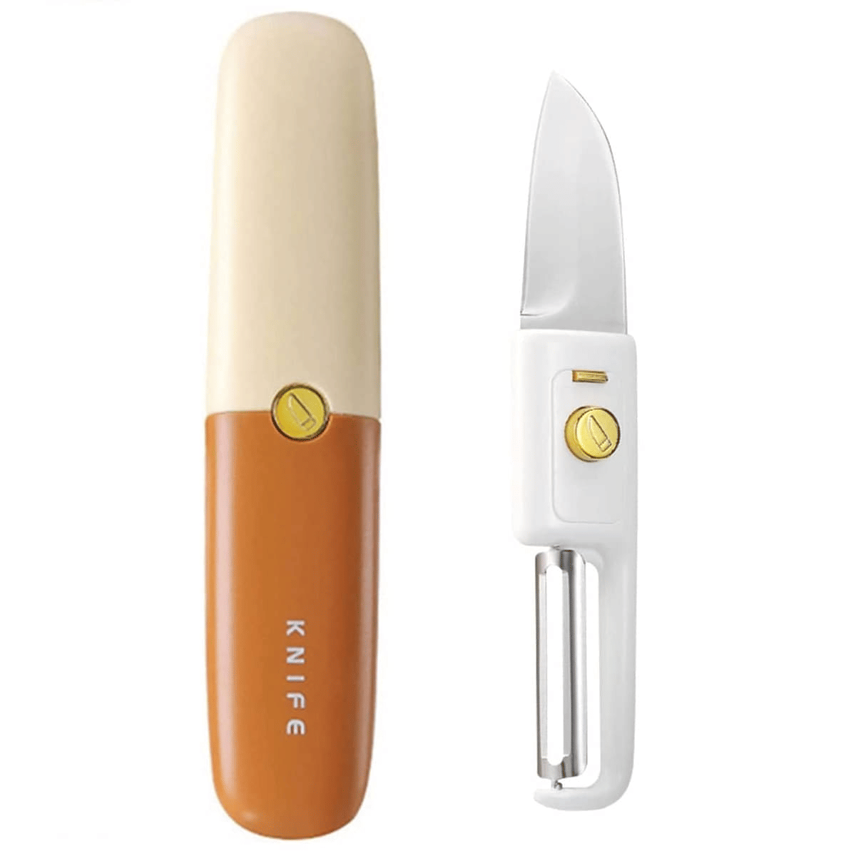 2 in 1 Dual Function Stainless Steel Vegetables Knife ( Pack of 1 ) 2 in 1 Dual Function Stainless Steel Vegetables Knife ( Pack of 1 )
