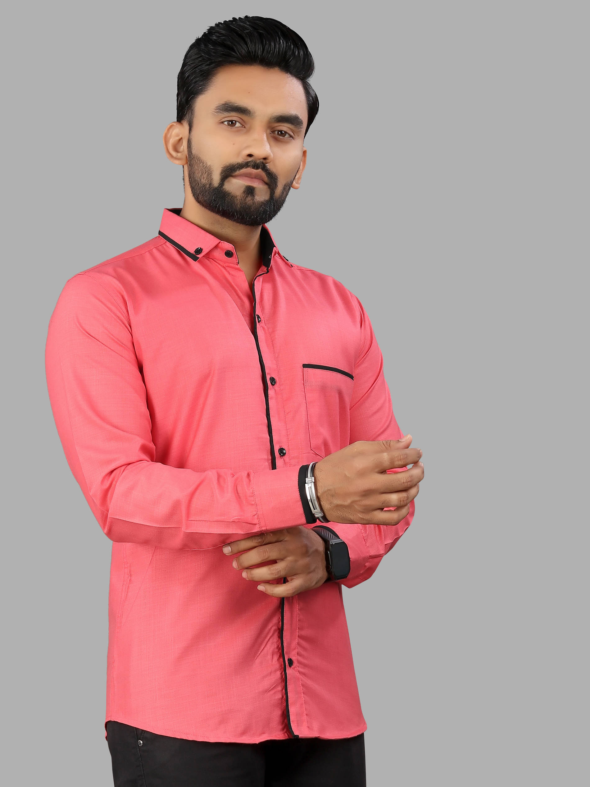 AITAVIK OVERSEAS Poly Cotton Regular Fit Solids Full Sleeves Men's Casual Shirt - Peach ( Pack of 1 ) AITAVIK OVERSEAS Poly Cotton Regular Fit Solids Full Sleeves Men's Casual Shirt - Peach ( Pack of 1 )