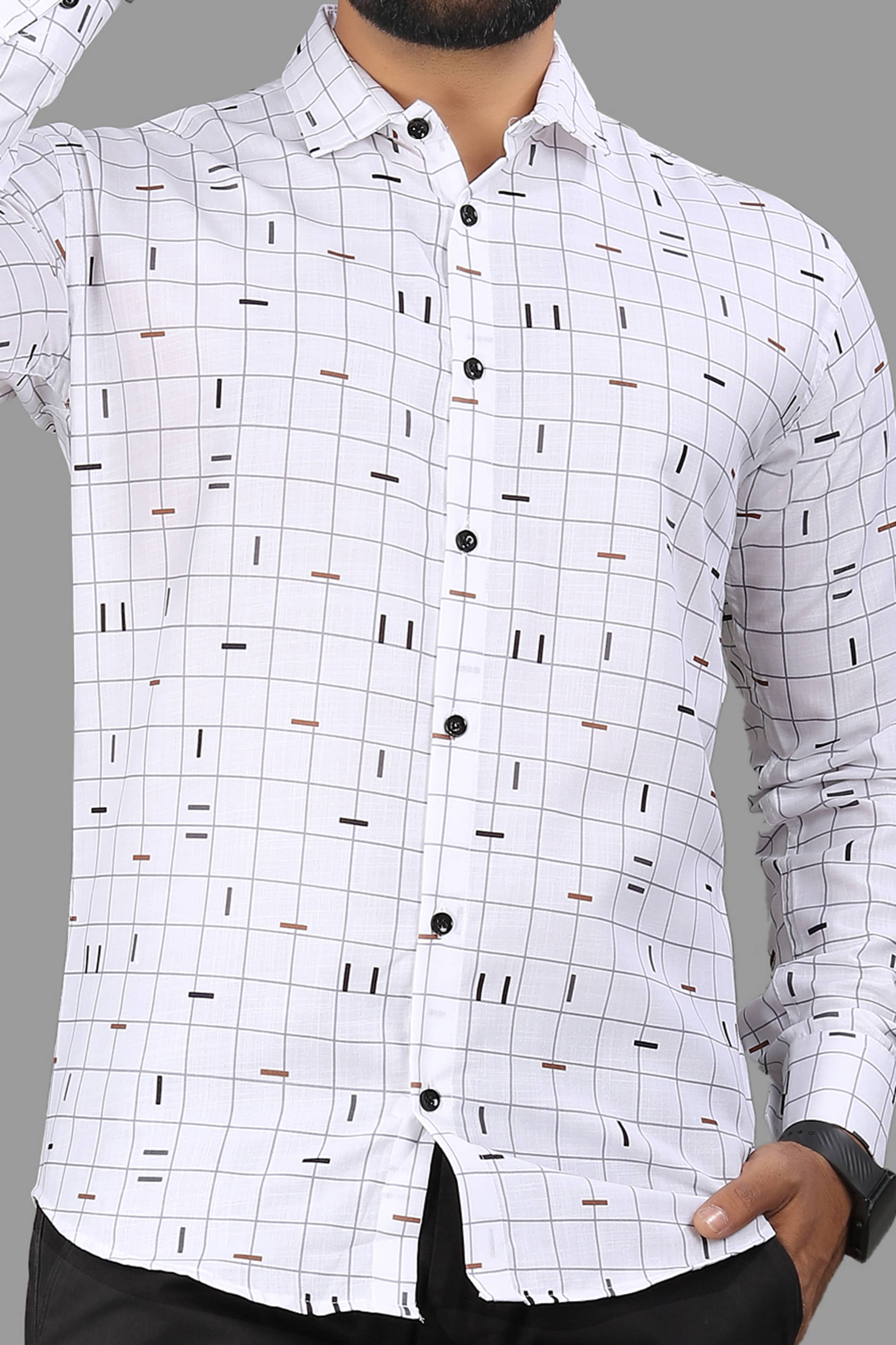AITAVIK OVERSEAS Rayon Regular Fit Printed Full Sleeves Men's Casual Shirt - White ( Pack of 1 ) AITAVIK OVERSEAS Rayon Regular Fit Printed Full Sleeves Men's Casual Shirt - White ( Pack of 1 )
