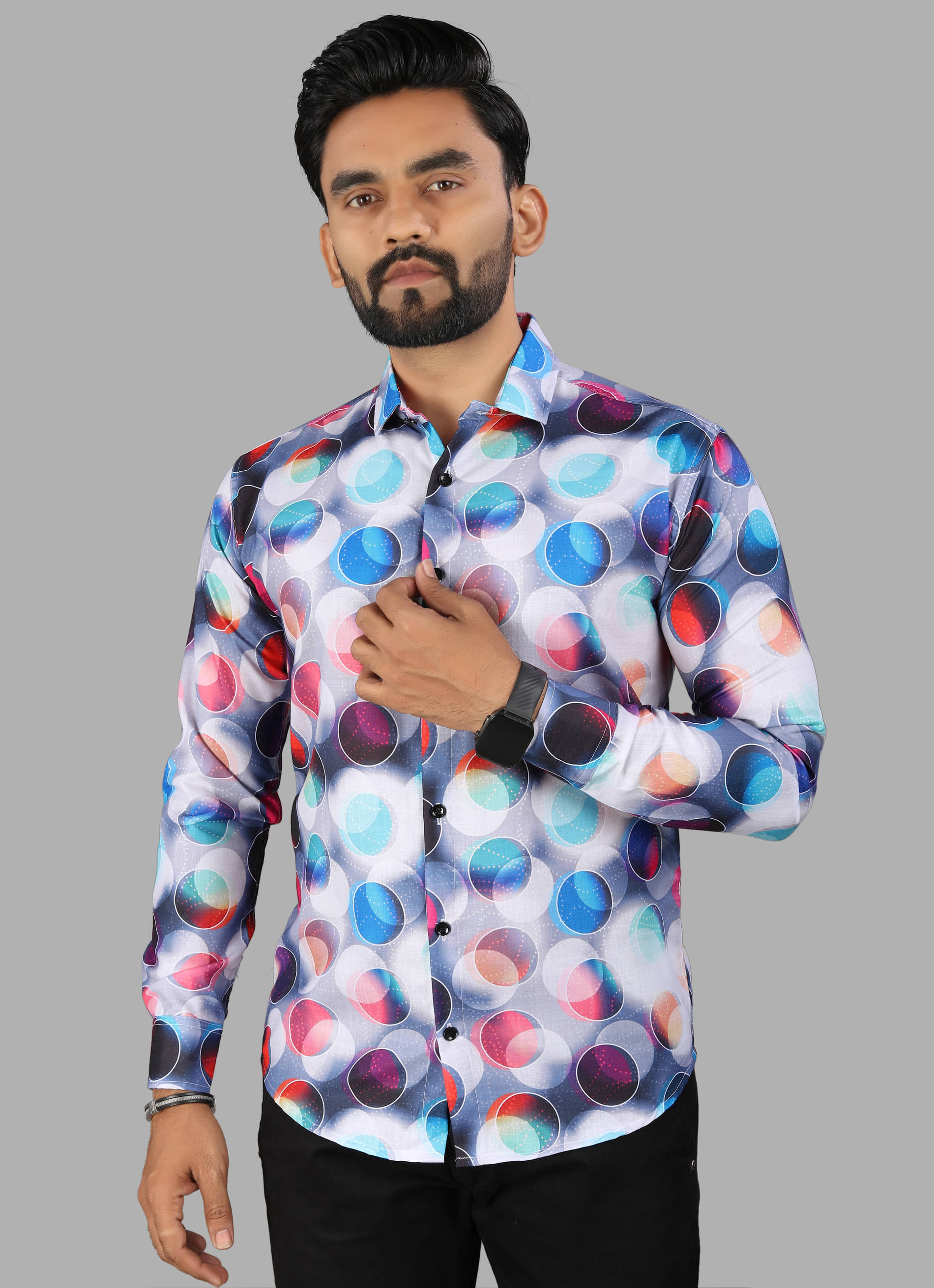 AITAVIK OVERSEAS Rayon Regular Fit Printed Full Sleeves Men's Casual Shirt - Multicolor ( Pack of 1 ) AITAVIK OVERSEAS Rayon Regular Fit Printed Full Sleeves Men's Casual Shirt - Multicolor ( Pack of 1 )