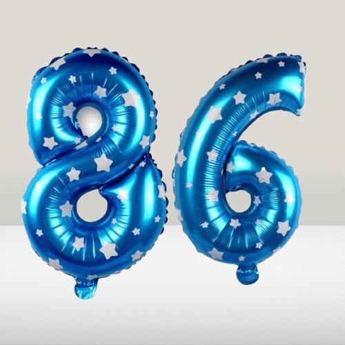 Angolalark For Blue Foil Balloon 16 inch Size Birthday/Anniversary Decoration Items Pack of 1 | 86 Year Balloons | 86 Number     			Angolalark For Blue Foil Balloon 16 inch Size Birthday/Anniversary Decoration Items Pack of 1 | 86 Year Balloons | 86 Number