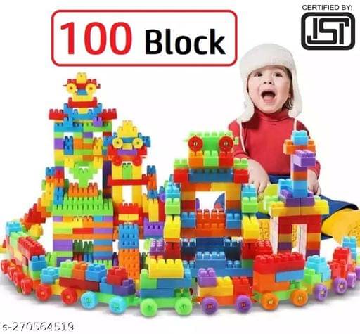     			Ankirant Block High Quality Building Blocks 100 Piece Colourful Indoor Construction Train Brick Block Toys Game Set for 3-8 Years Old Kids for Creative Activity Fun Educational Learning Plastic Kids Children Puzzle Games 3+ Year Old 5+ 2+ 10+ years Brain D