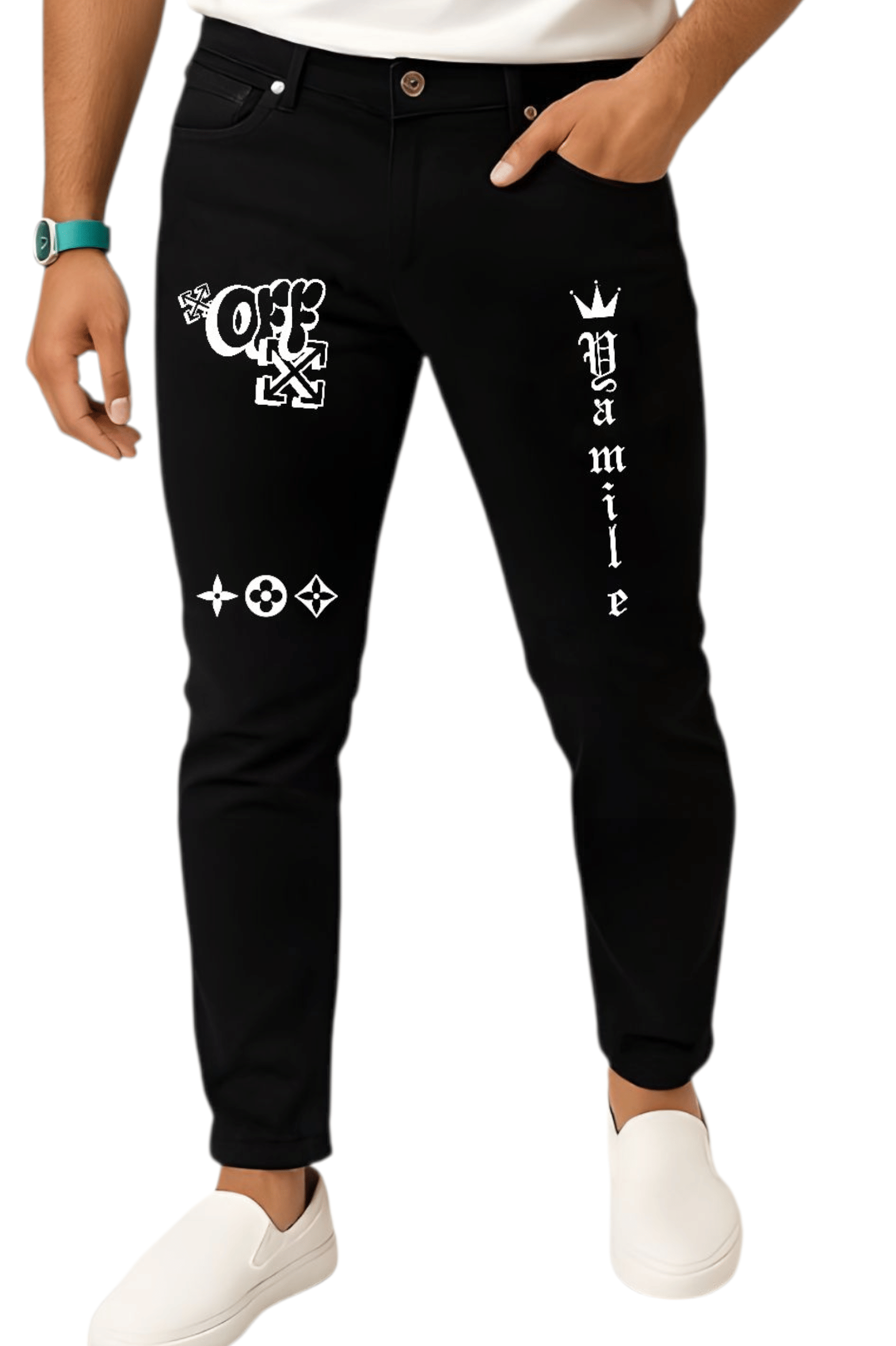 B. A. FASHION Slim Fit Jogger Men's Jeans - Black ( Pack of 1 )     			B. A. FASHION Slim Fit Jogger Men's Jeans - Black ( Pack of 1 )