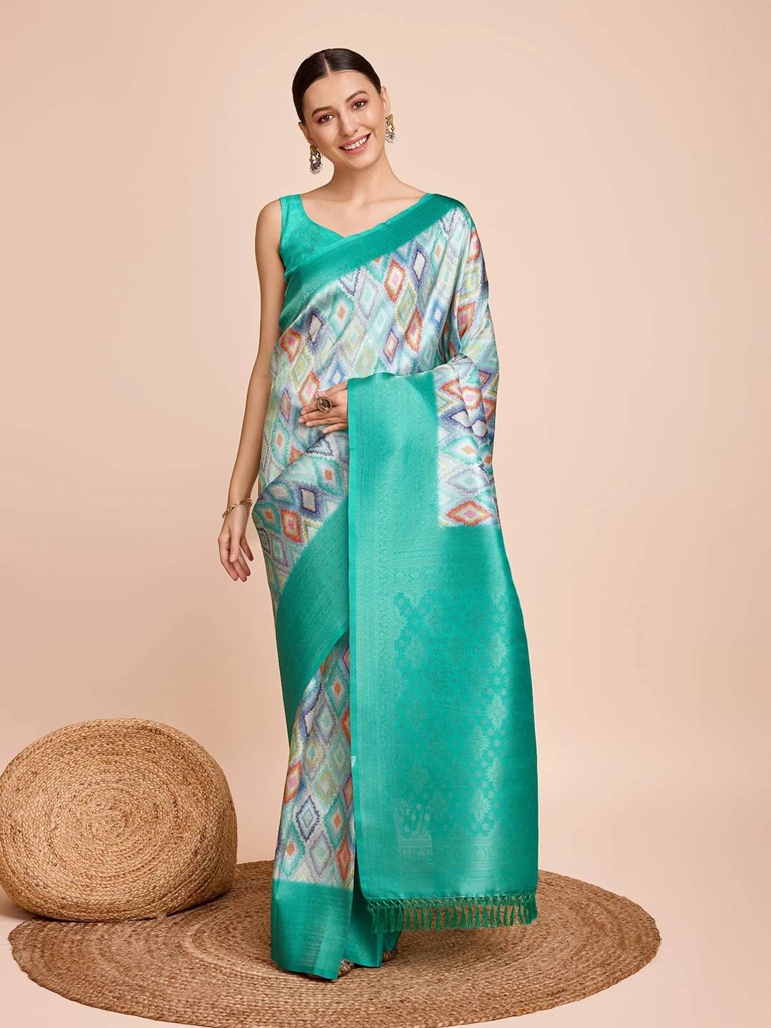 Bansari Textile Jacquard Self Design Banarasi saree With Unstitched Blouse Piece ( Light Blue ) Bansari Textile Jacquard Self Design Banarasi saree With Unstitched Blouse Piece ( Light Blue )