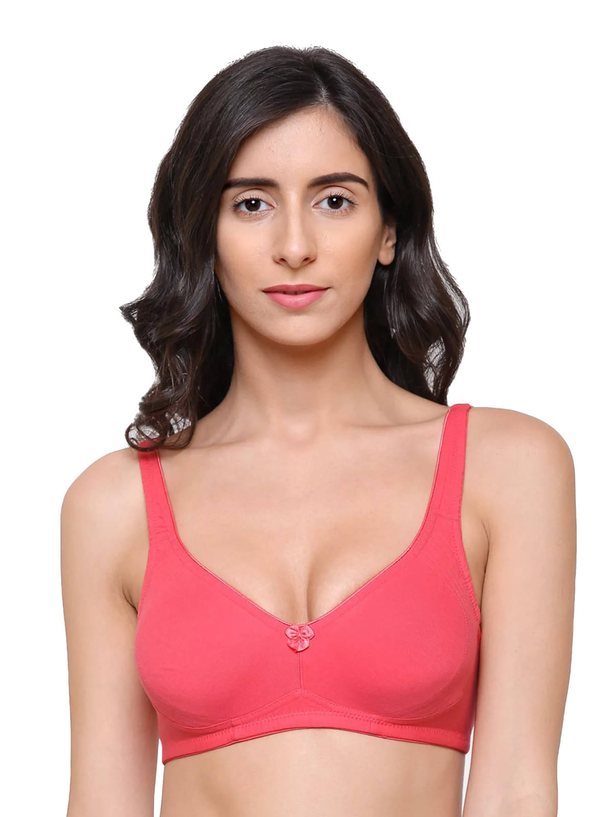     			COLLEGE GIRL Pack of 1 Cotton Blend Non Padded T-Shirt Bra For Women ( Pink )