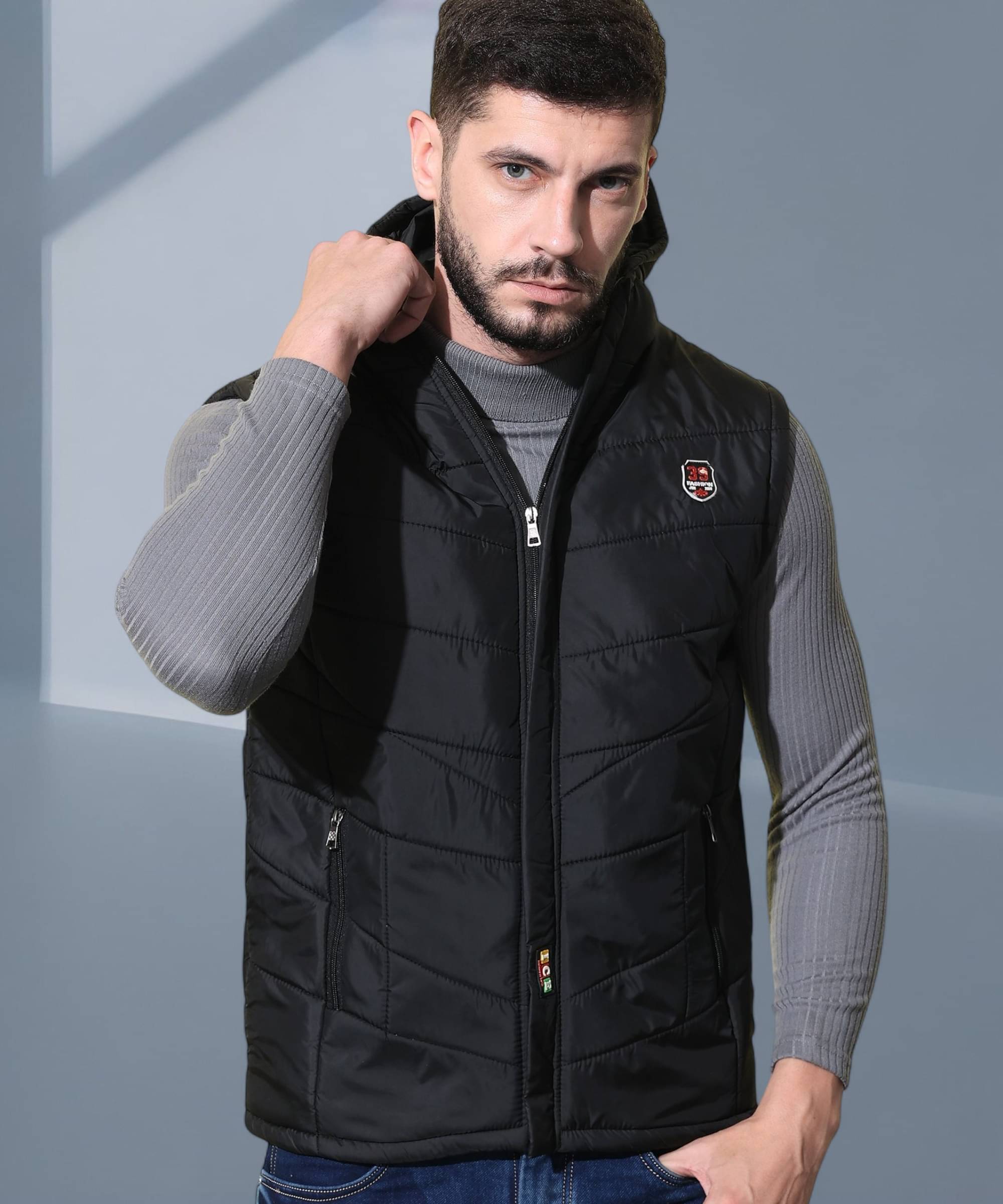     			DUCOHIVE Polyester Men's Puffer Jacket - Black ( Pack of 1 )