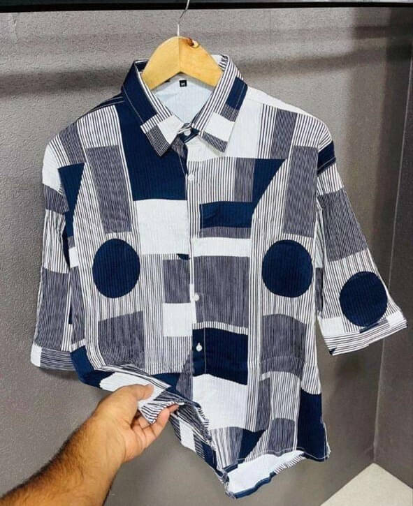 Fabzy Corduroy Oversized Fit Printed 3/4th Sleeves Men's Casual Shirt - Multicolor 8 ( Pack of 1 ) Fabzy Corduroy Oversized Fit Printed 3/4th Sleeves Men's Casual Shirt - Multicolor 8 ( Pack of 1 )
