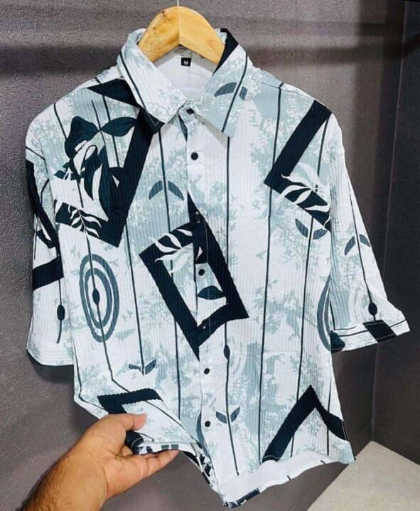Fabzy Corduroy Oversized Fit Printed 3/4th Sleeves Men's Casual Shirt - Multicolor 2 ( Pack of 1 ) Fabzy Corduroy Oversized Fit Printed 3/4th Sleeves Men's Casual Shirt - Multicolor 2 ( Pack of 1 )