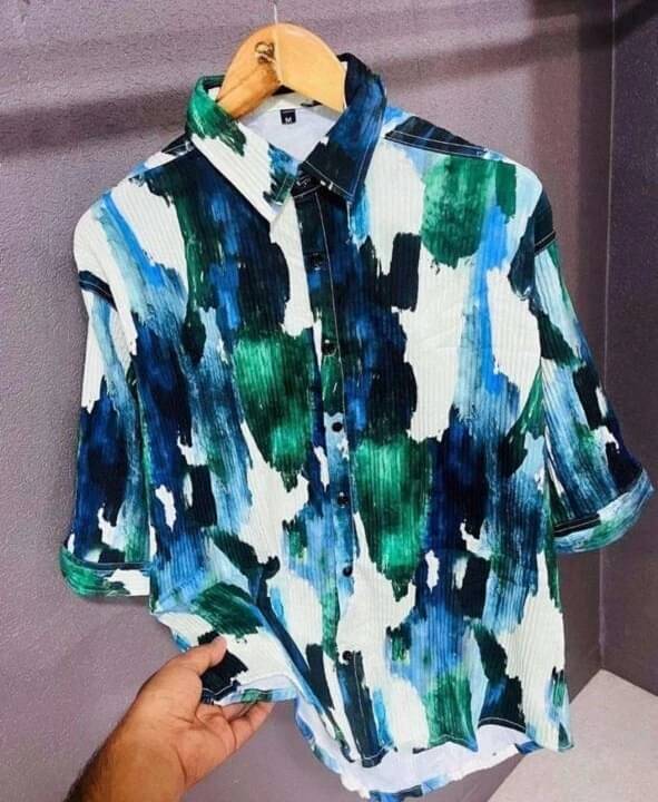 Fabzy Corduroy Oversized Fit Printed 3/4th Sleeves Men's Casual Shirt - Multicolor 3 ( Pack of 1 ) Fabzy Corduroy Oversized Fit Printed 3/4th Sleeves Men's Casual Shirt - Multicolor 3 ( Pack of 1 )