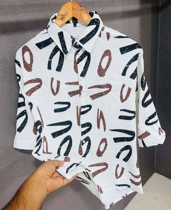 Fabzy Corduroy Oversized Fit Printed 3/4th Sleeves Men's Casual Shirt - Multicolor 9 ( Pack of 1 ) Fabzy Corduroy Oversized Fit Printed 3/4th Sleeves Men's Casual Shirt - Multicolor 9 ( Pack of 1 )