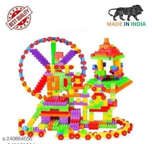     			High Quality 100+ Pieces Colourful Building Block Set for 3- 15 Years Old Kids Boys & Girls toys boy Educational Learning Block Puzzle Activity Platic Games 3+ Year Old 5+ 2+ 10+ 10+ Baby Block Bricks Blocks for Kids and Children for Game Train Toy Girl Bo