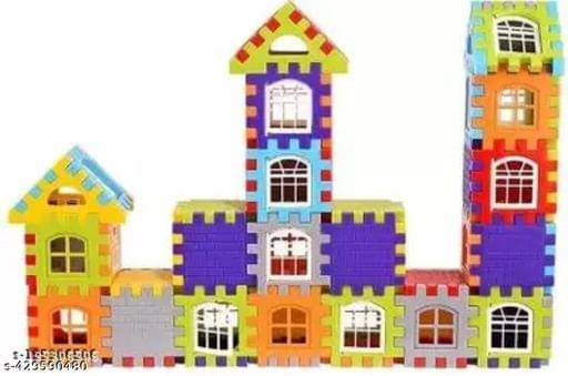     			Home Building Block 80+ pieces Educational DIY House Blocks - Building Fun Educational Toys Learning Plastic Puzzles Windows Kids Early Game Set for Children Boys & Girls 2,3,4,5,6,7+ Years old Activity toy gift under 200 100 Cactus Pillow Cushion Soft Boo
