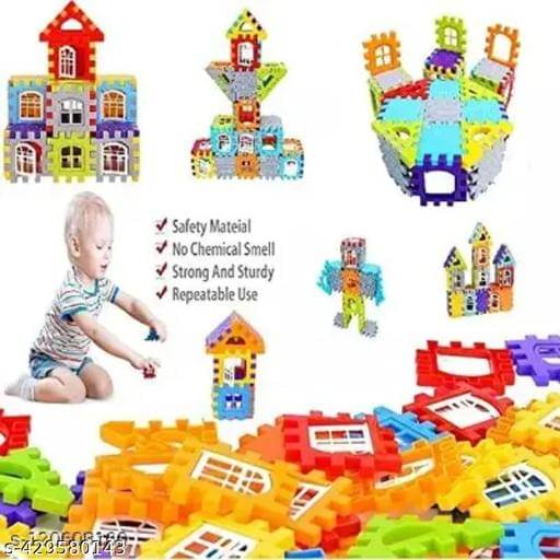     			Home Building Block 80+ pieces Creative DIY House Block Toy - Learning Kit Educational Toys Learning Plastic Puzzles Windows Kids Early Game Set for Children Boys & Girls 2,3,4,5,6,7+ Years old Activity toy gift under 200 100 Cactus Pillow Cushion Soft Boo