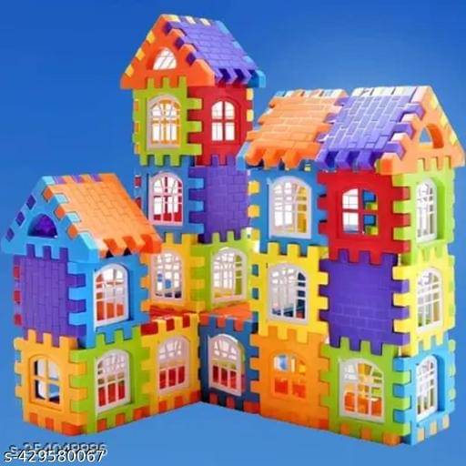     			Home Building Block 80+ pieces Kids DIY House Block Toy - Educational Building Blocks Educational Toys Learning Plastic Puzzles Windows Kids Early Game Set for Children Boys & Girls 2,3,4,5,6,7+ Years old Activity toy gift under 200 100 Cactus Pillow Cushi