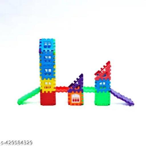     			Home Building Block 80+ pieces DIY House Block Toy - Learning Kit Educational Toys Learning Plastic Puzzles Windows Kids Early Game Set for Children Boys & Girls 2,3,4,5,6,7+ Years old Activity toy gift under 200 100 Cactus Pillow Cushion Soft Book Todder