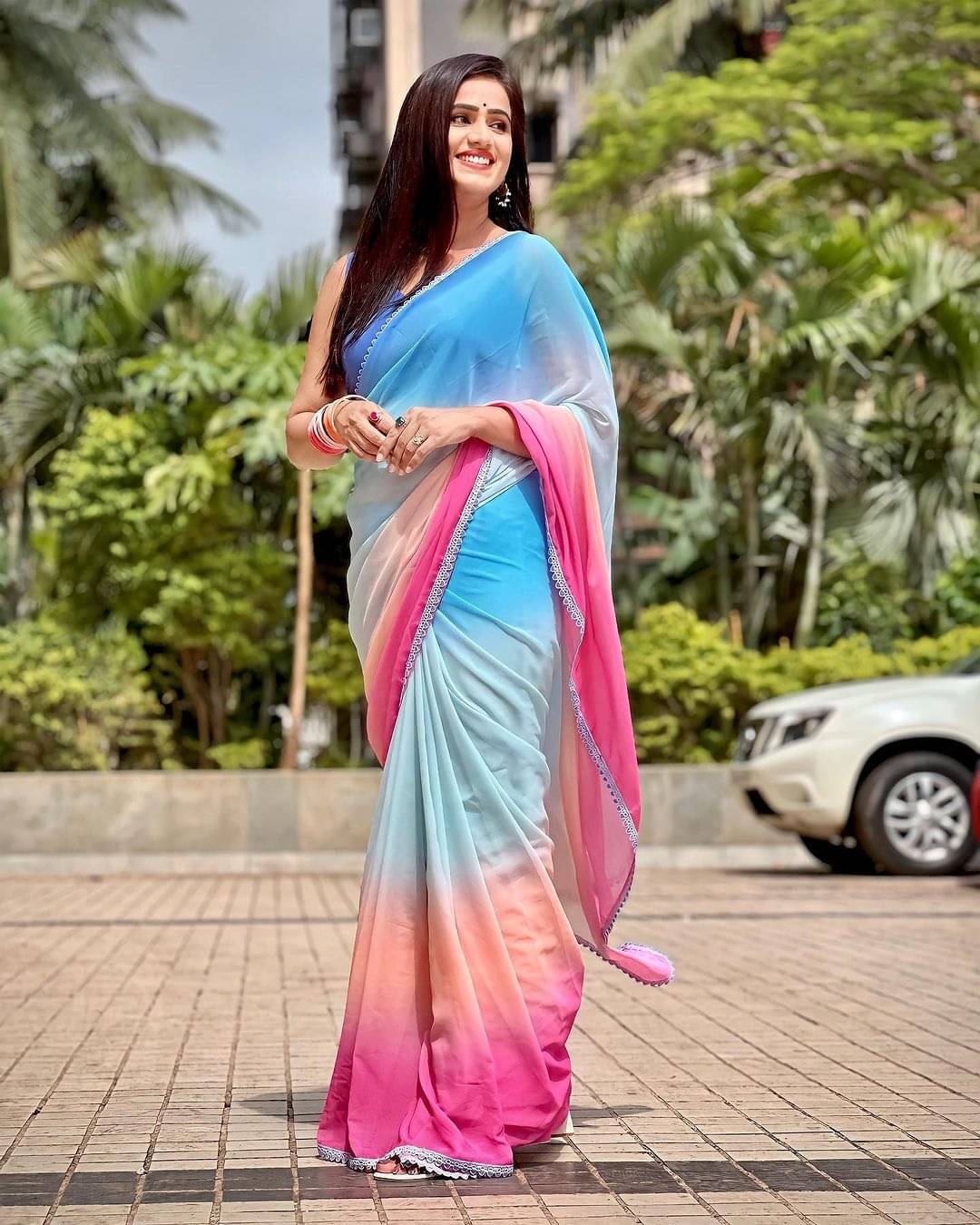 INDIAN SILKS Georgette Printed Regular Saree With Unstitched Blouse Piece ( Pink ) INDIAN SILKS Georgette Printed Regular Saree With Unstitched Blouse Piece ( Pink )